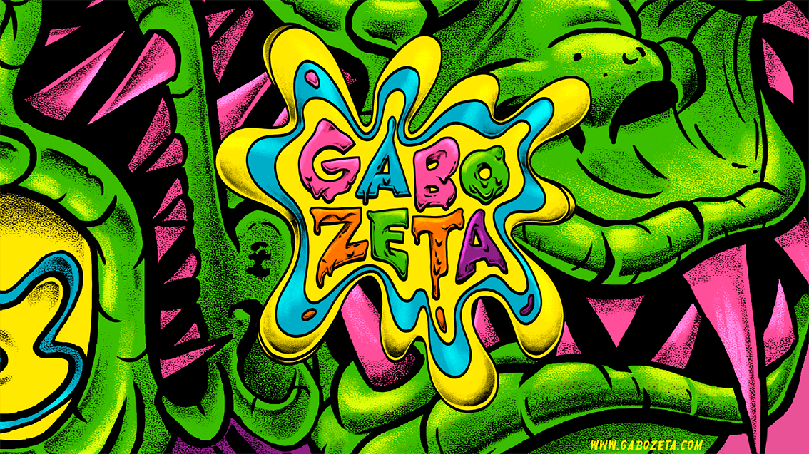 Illustration punk gig poster MNJ — GaboZeta freelance